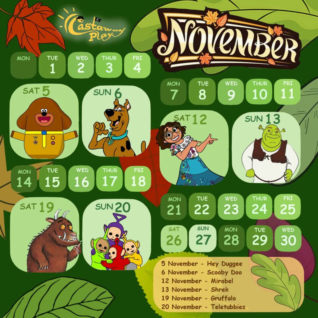 Castaway Calendar Nov 2022