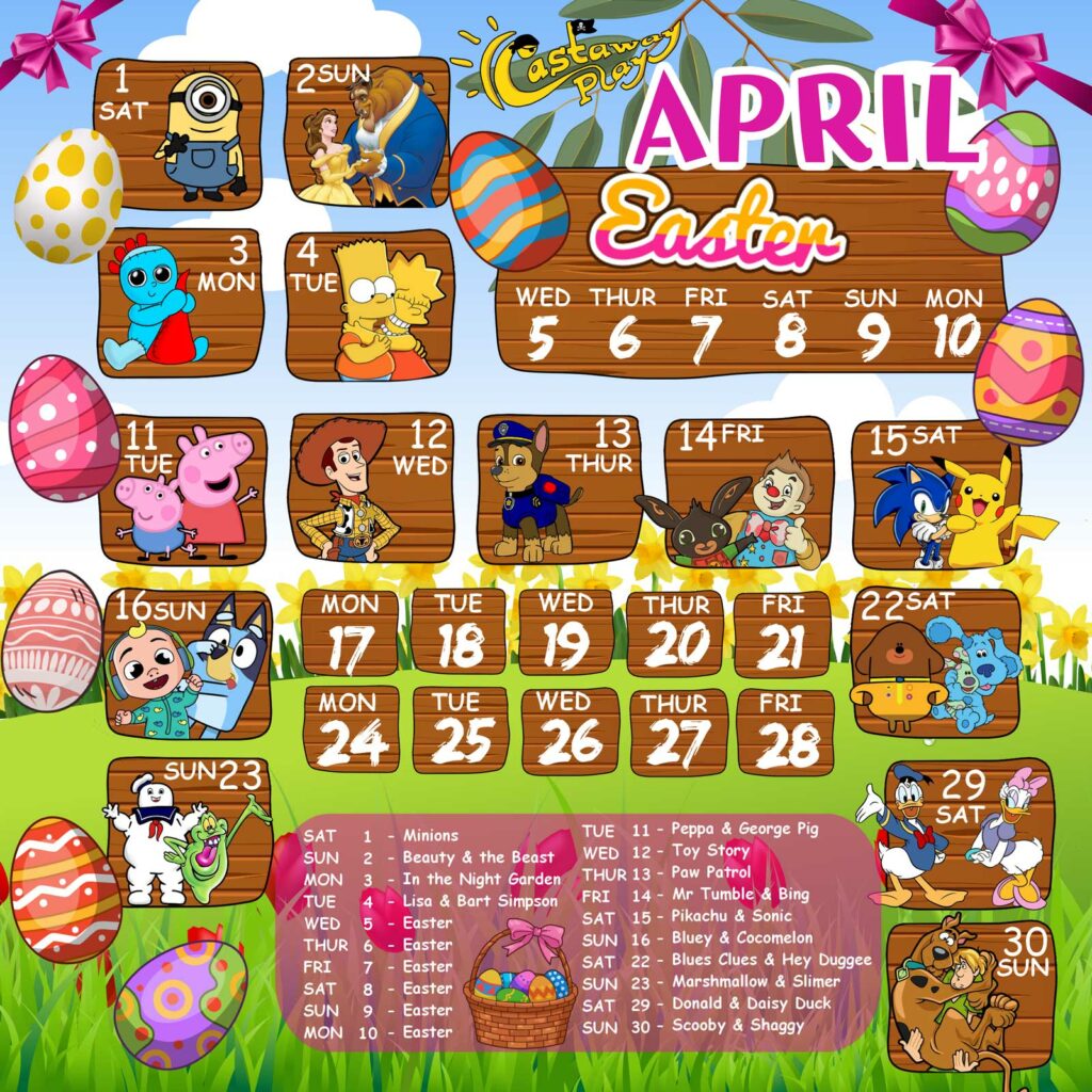 Castaway Calendar Apr 2023