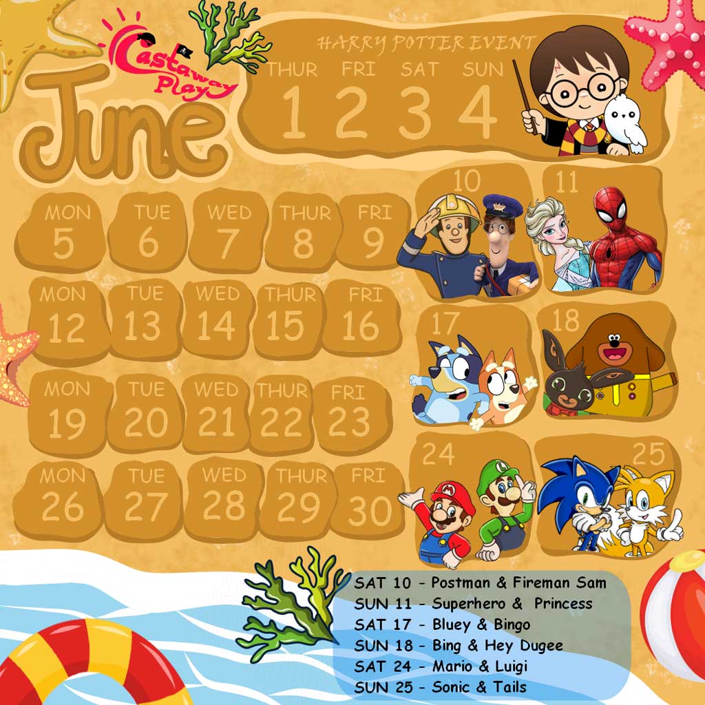 Castaway Calendar Jun 2023