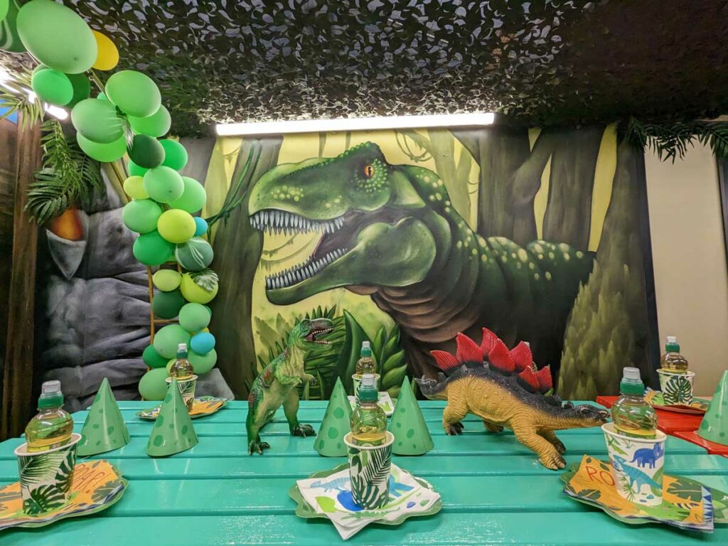 Dinosaur Birthday Party Room