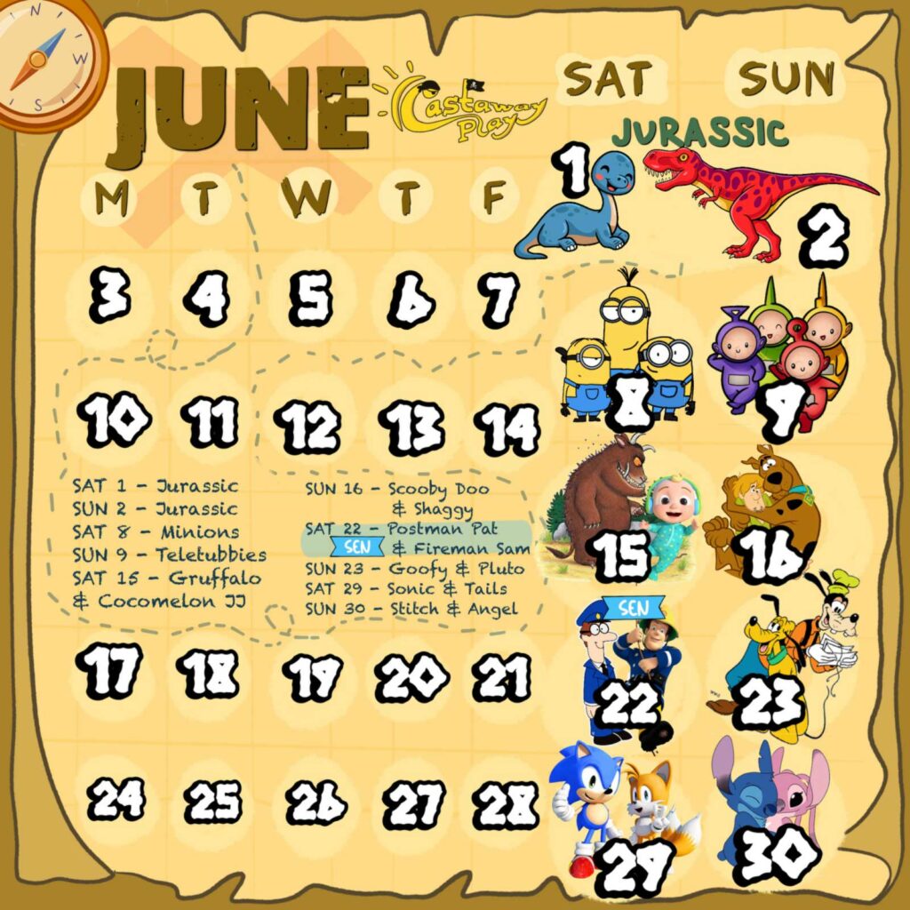 Castaway Calendar Jun 2024