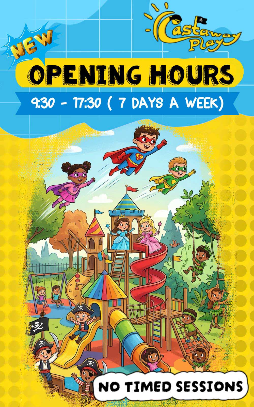 New opening hours at Castaway Play