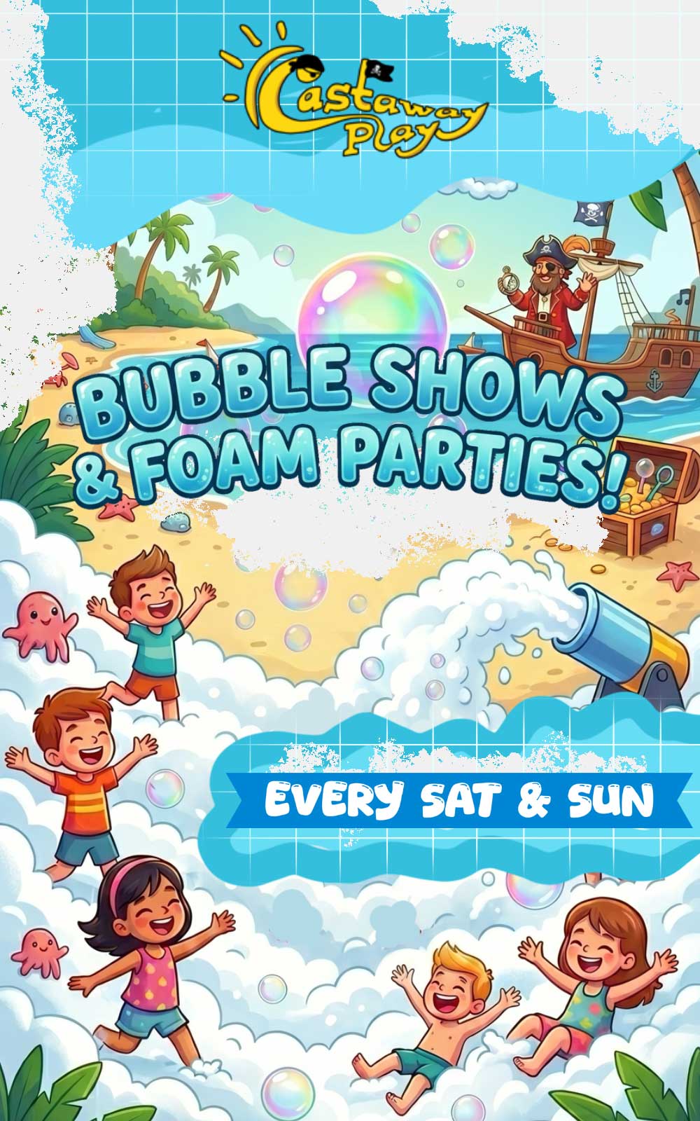 Bubble shows and foam parties